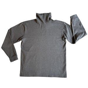 LL Bean Turtleneck Shirt Gray Size Large